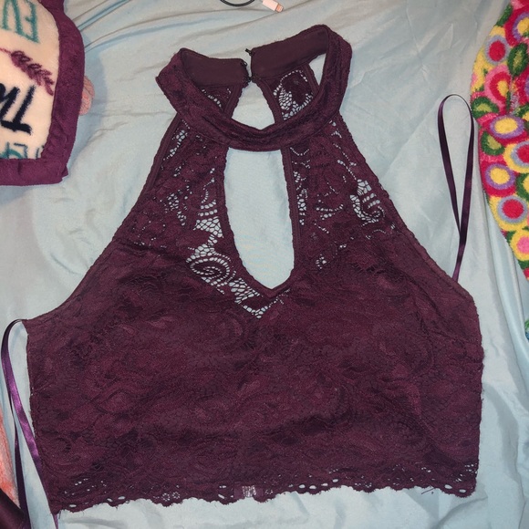 2 Piece Burgundy dress with flower printed bottom - Picture 6 of 7